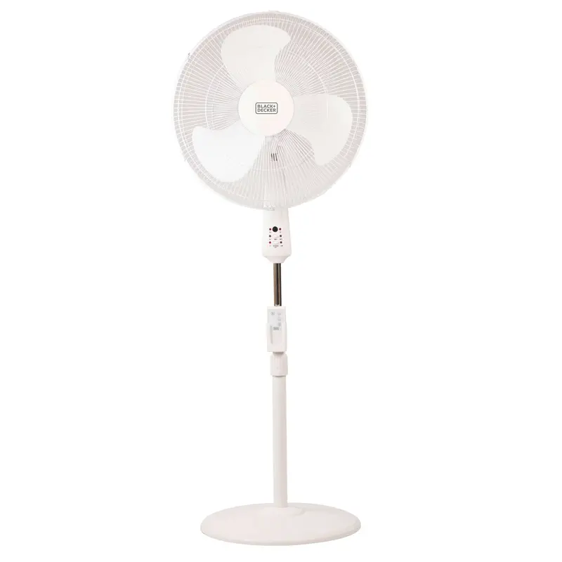 18-Inch White Standing Fan With Remote Control 1