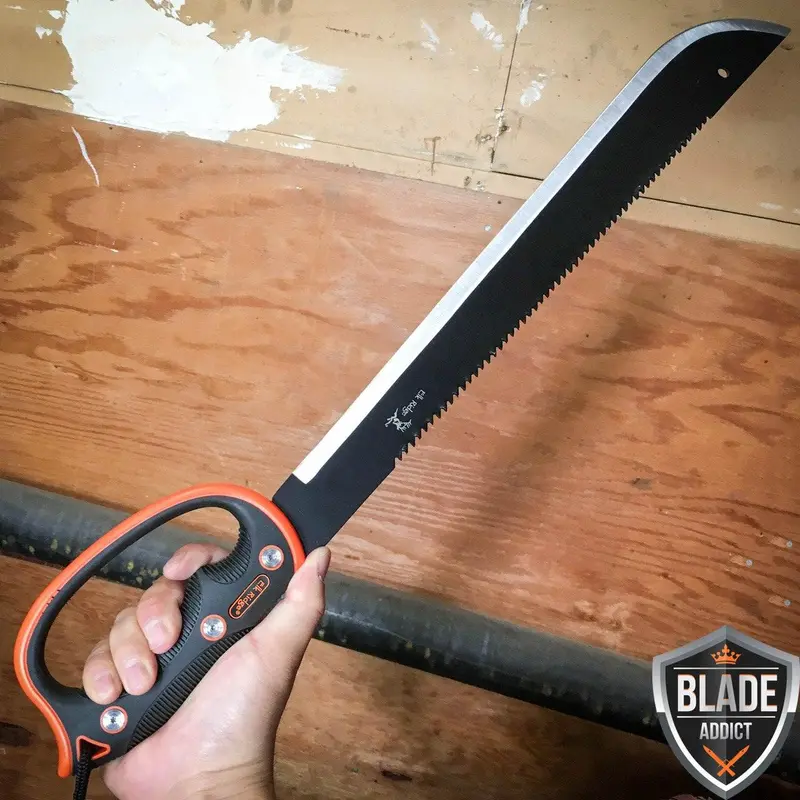 25-Inch Sawback Survival Machete With Full-Tang Military Build 1