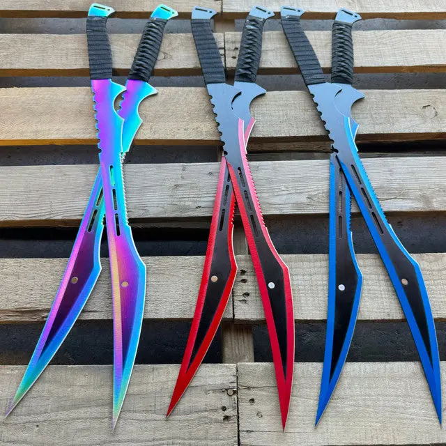 27-Inch Ninja Twin Swords – Matching Blades With Protective Sheath 1