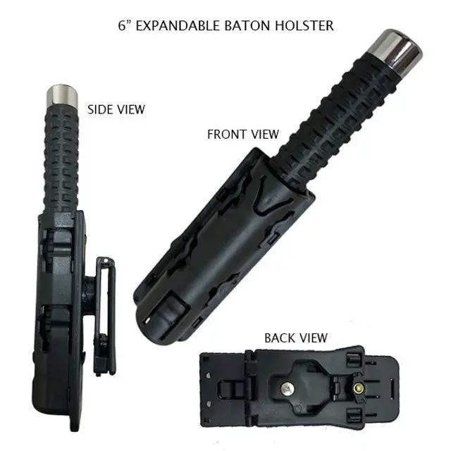 360-Degree Rotating Telescopic Baton Holster – Abs Expandable Mount 1
