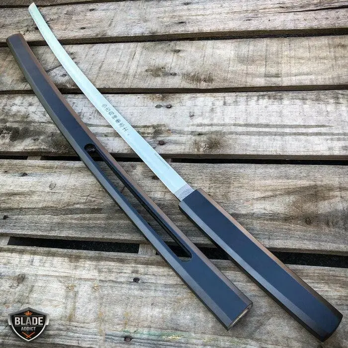 37-Inch Traditional Japanese Katana Sword With Shirasaya Mounting And Bushido Aesthetic 1