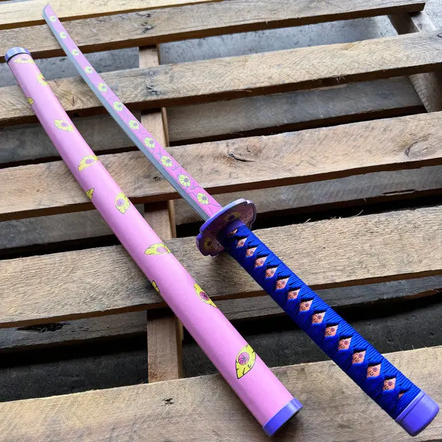 41-Inch Kokushibou Tsugikuni Wooden Katana Replica – Demon Slayer Cosplay Blade 1