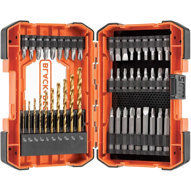 46-Piece Multi-Use Bit Set: Drill Bits & Screwdriver Tips 1