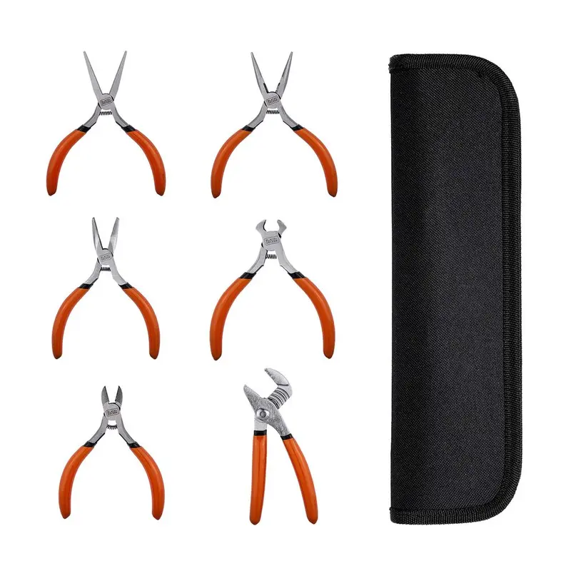 6-Piece Mini Plier Set With Ergonomic Comfort Grips And Carrying Case 1