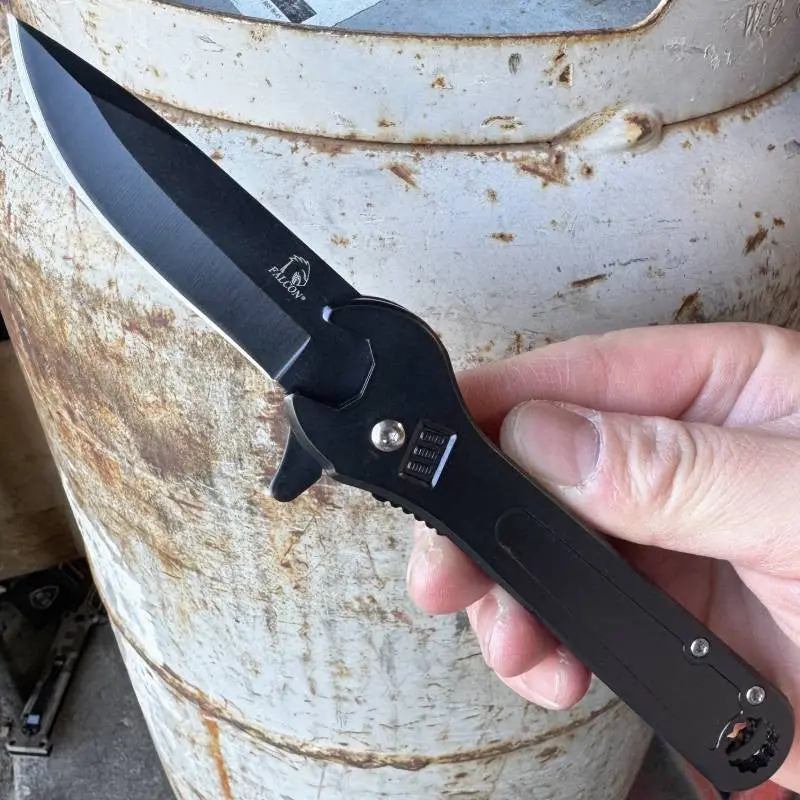 7.5-Inch Black Wrench-Style Multi-Tool Folding Knife With Led Light 1