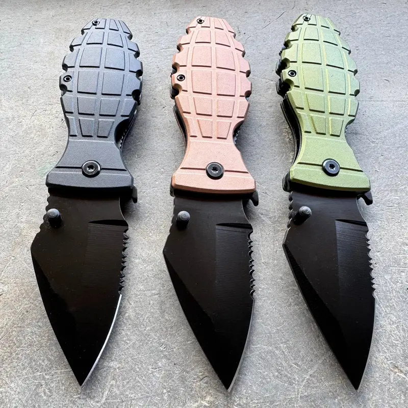 7-Inch Grenade-Shaped Pocket Knife – Novelty Tactical Design With Functional Edge 1