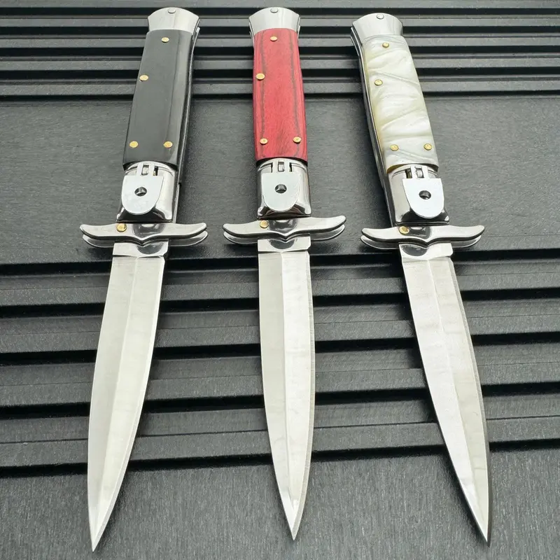 8.25-Inch Stiletto Automatic Knife – Includes Carry Pouch 1