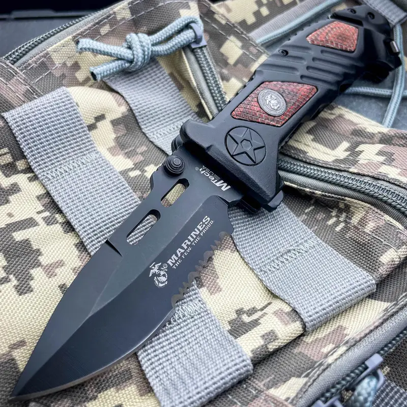 8.5-Inch Official Usmc Pocket Knife – Licensed Marine Corps Edition 1