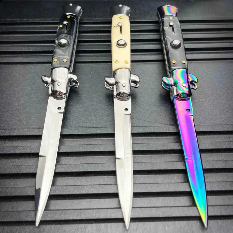 8.75-Inch Italian Stiletto Switchblade Pocket Knife 1