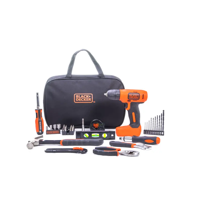 8V Cordless Drill And Home Tool Kit – 57-Piece Set 1