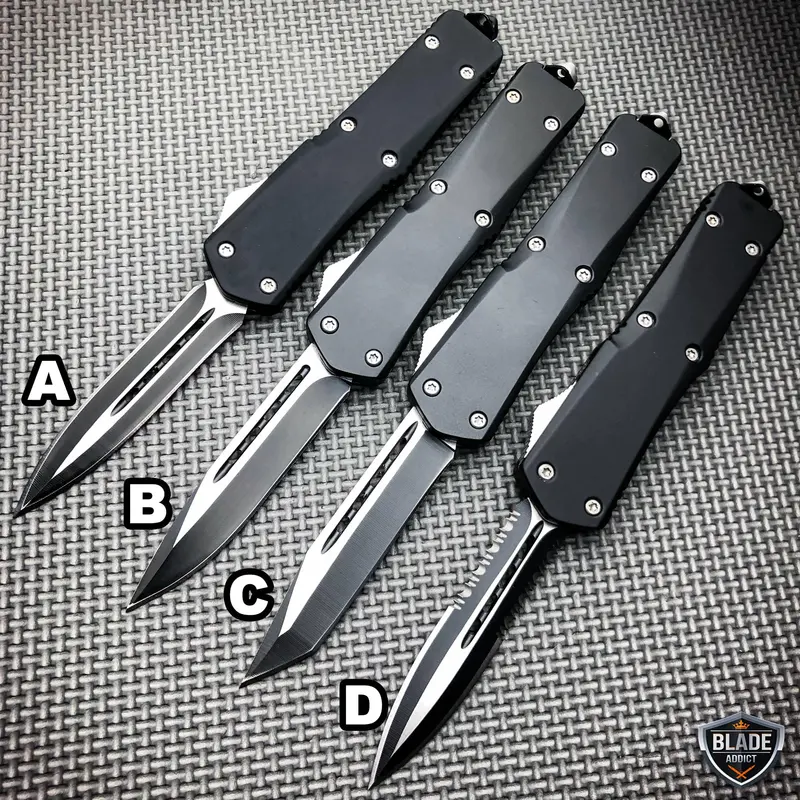 9-Inch Black Recon Otf Knife For Tactical Deployment 1