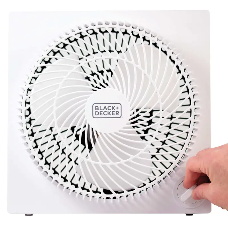 9-Inch Frameless Compact Tabletop Box Fan 1