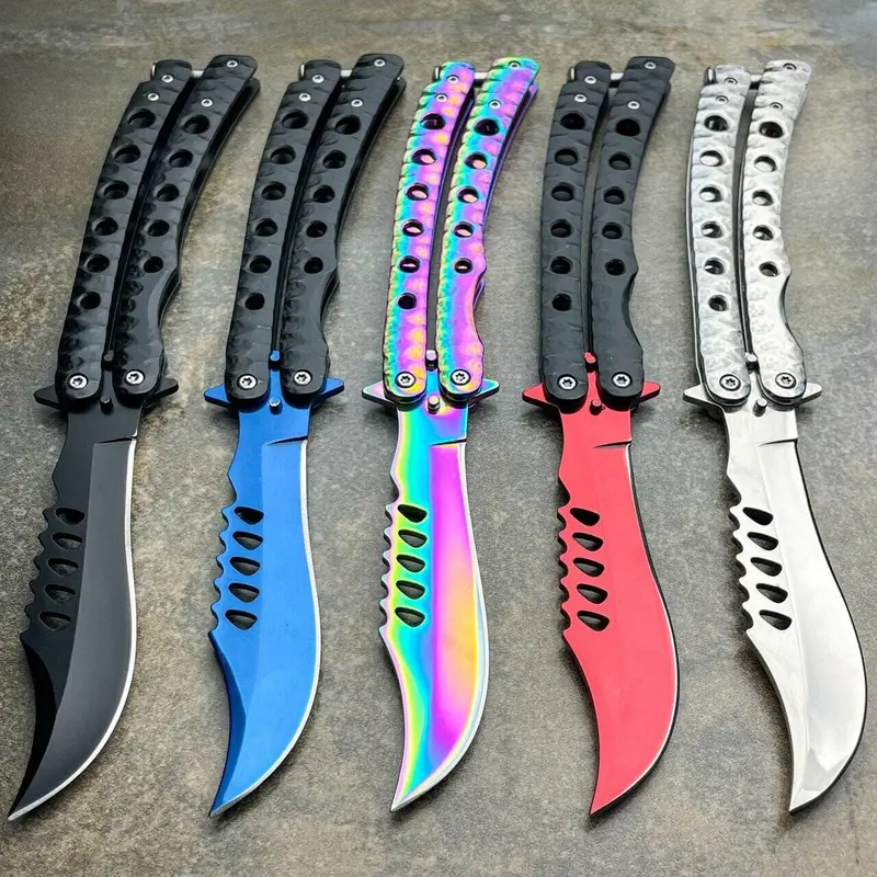 9-Inch Predator Curved-Blade Balisong Butterfly Knife 1