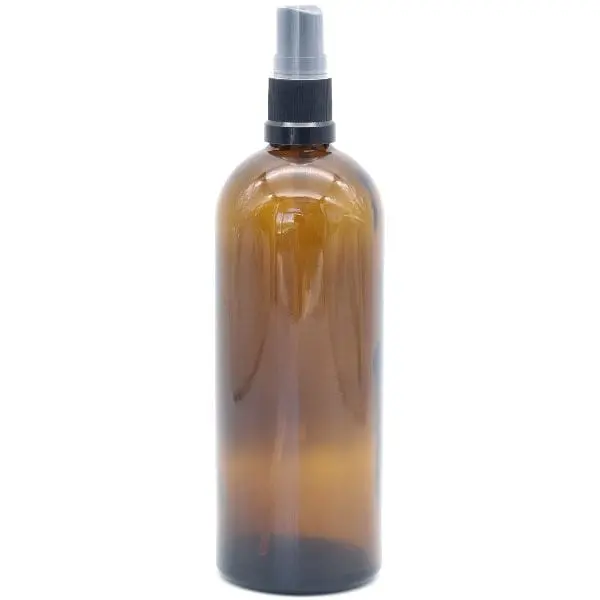 Amber Glass Atomiser Bottle With Black Cap – 200Ml 1