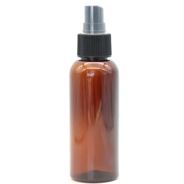 Amber Pet Atomiser Bottle – 100Ml With Black Cap 1