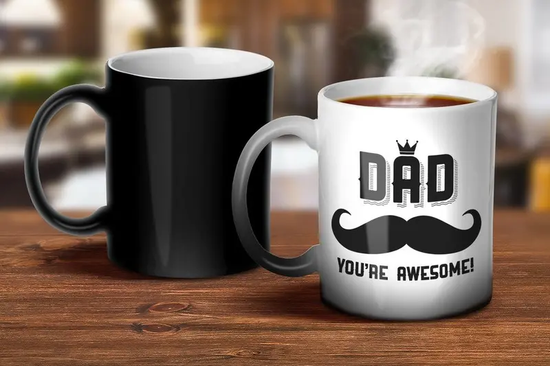 'Awesome Dad' Dynamic Color-Changing Mug 1