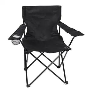 Basic Camping Chair – Compact Black Lightweight Folding Design 1