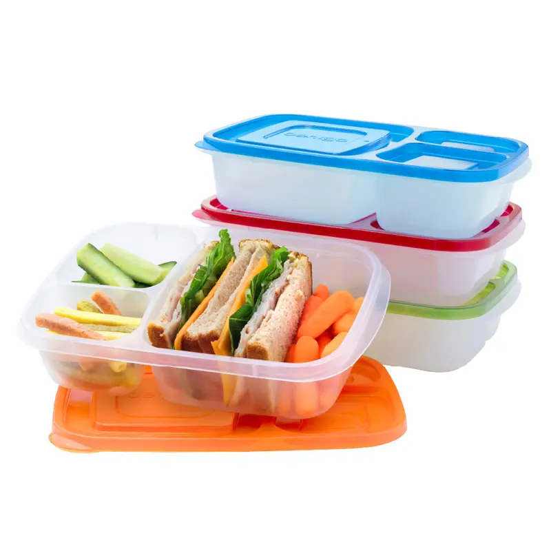 Bentgo Easyboxes 3-Compartment Food Containers – 8-Piece Set 1