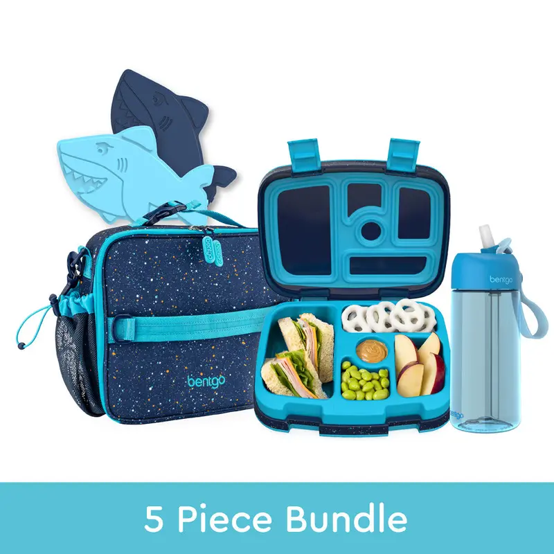 Bentgo Kids 5-Piece Printed Lunch Set With Reusable Ice Packs 1