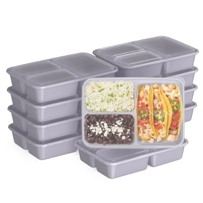 Bentgo Prep 3-Section Meal Prep Containers – 20-Piece Set For Healthy Portioning 1