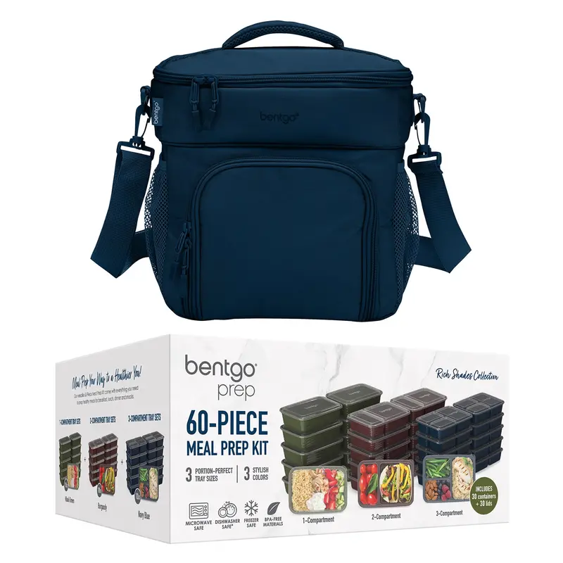 Bentgo Prep Deluxe Meal Prep Kit With Tote Bag (60-Piece) 1