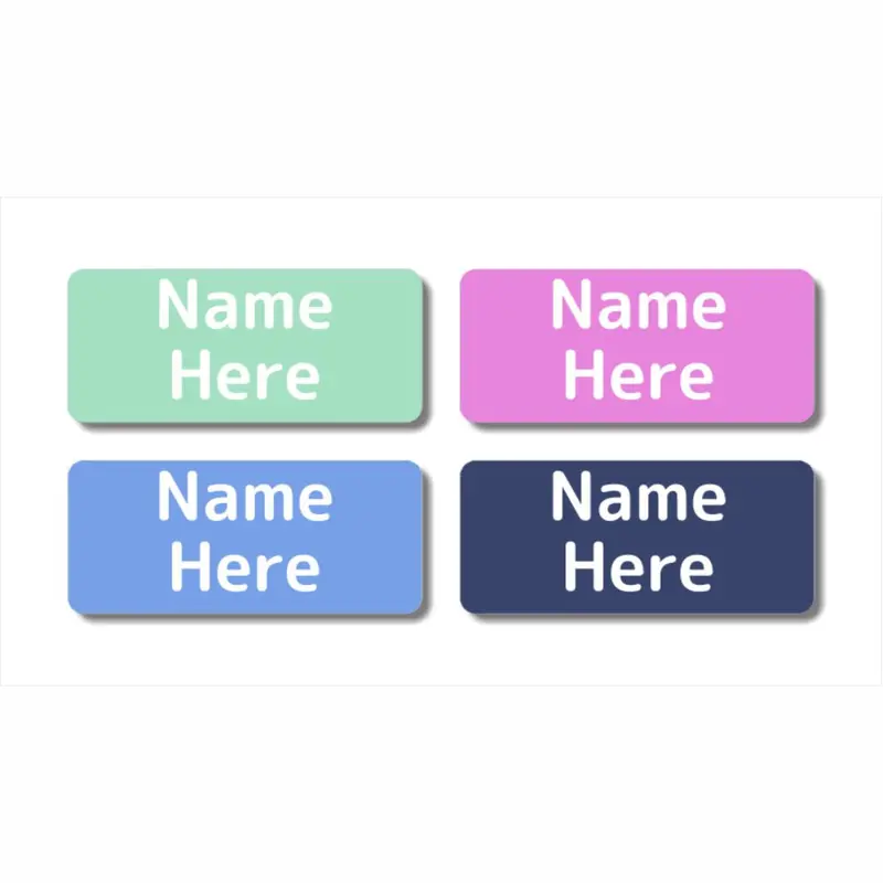 Berry-Tone Multi-Color Rectangular Name Labels – 32-Pack 1
