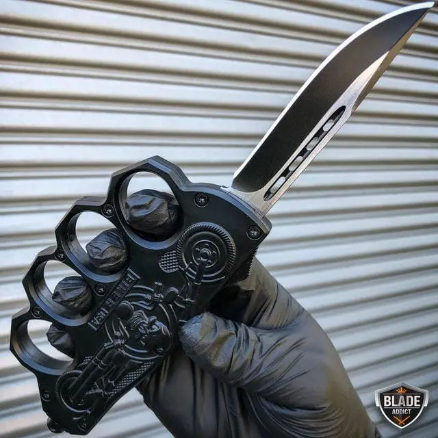 Biker-Themed Knuckle Otf Automatic Knife 1