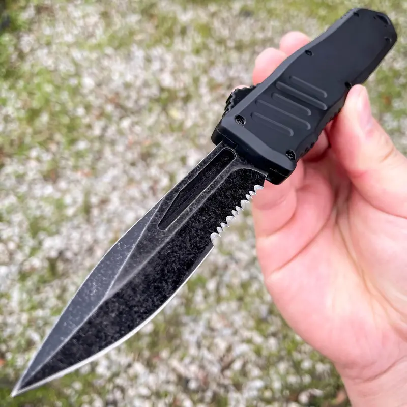 Black Havoc Out-The-Front Tactical Knife 1