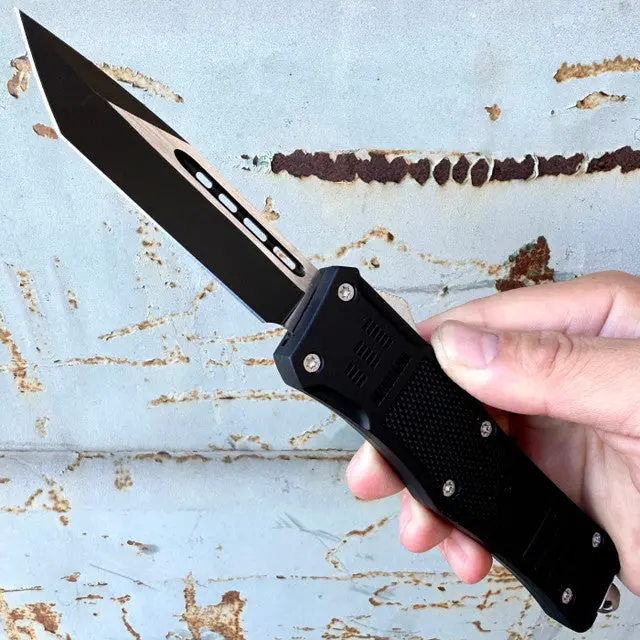 Black Phantom Tanto-Blade Otf Knife With Precision Engineering 1