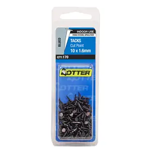 Blued Steel Tacks – 10 Mm × 1.6 Mm – Compact Handy Pack 1