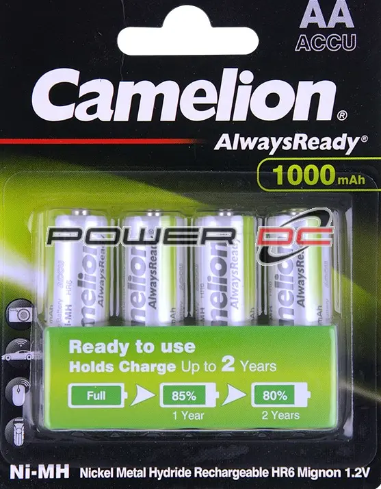 Camelion Aa Rechargeable Batteries – 1000Mah, Pre-Charged & Ready To Use (4-Pack) 1