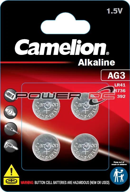 Camelion Lr41 (Ag3) Lithium Button Cell Batteries – 4-Pack 1