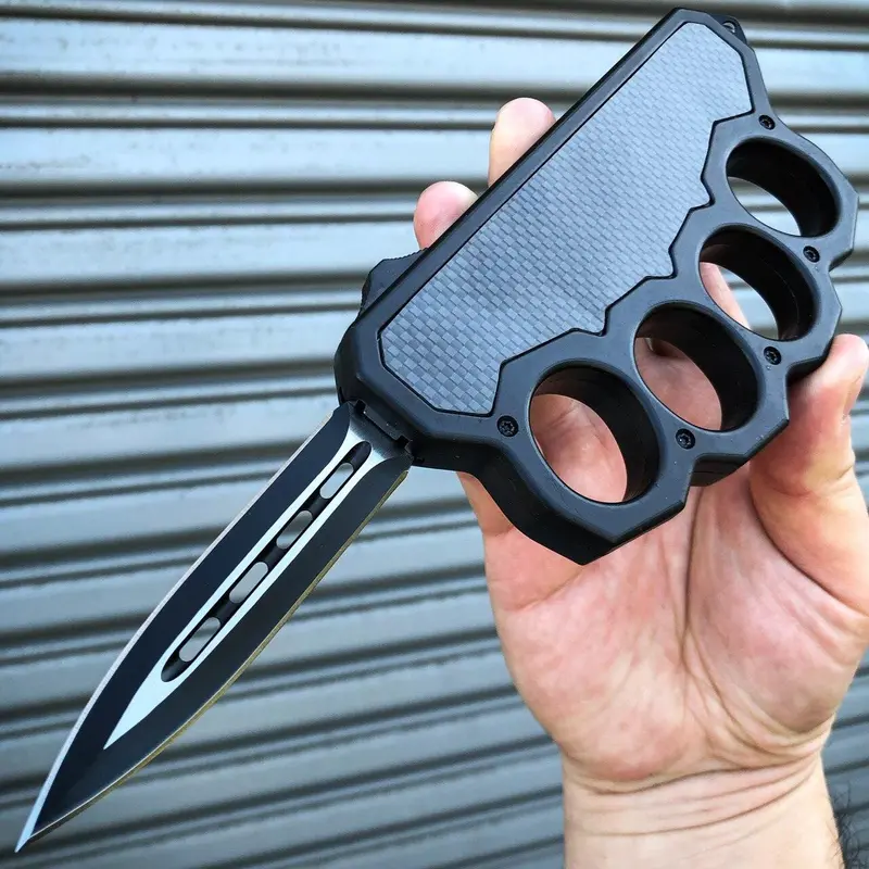 Carbon Fiber Knuckle-Duster Otf Knife – Exclusive Build 1