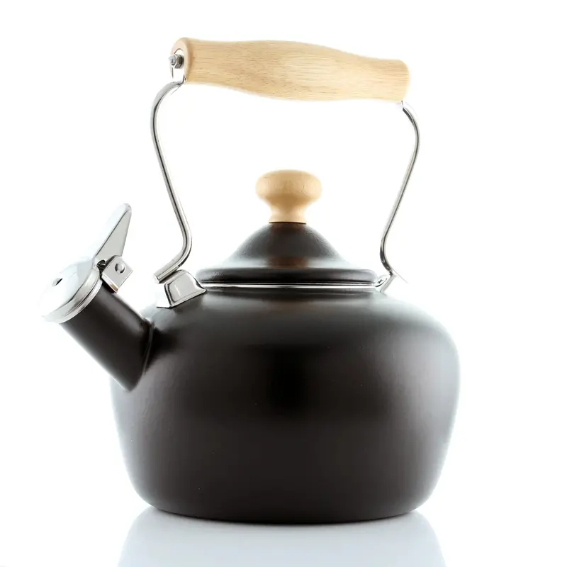 Carinawood Teakettle – Matte Black Stainless Steel 1