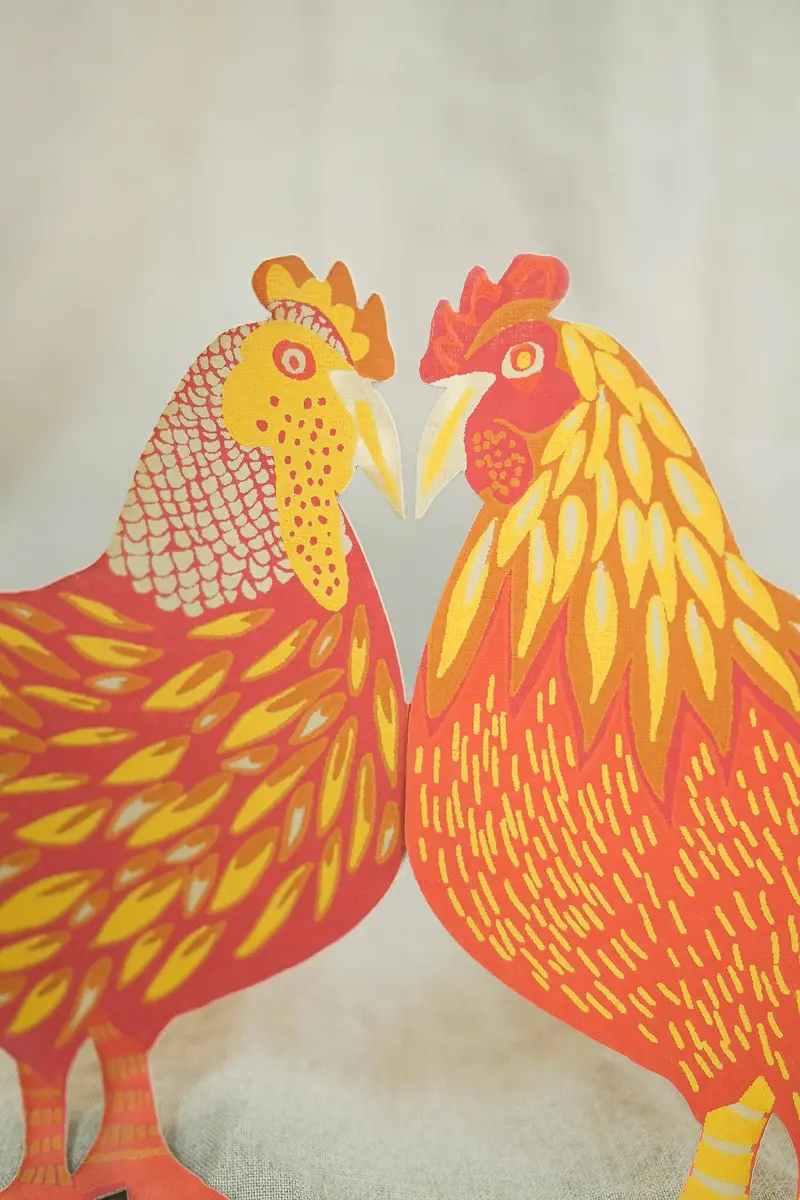 Chickens-Themed Concertina Paper Garland 1