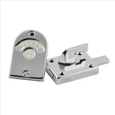 Chrome Toilet Door Occupancy Indicator Bolt – Romak Design 1