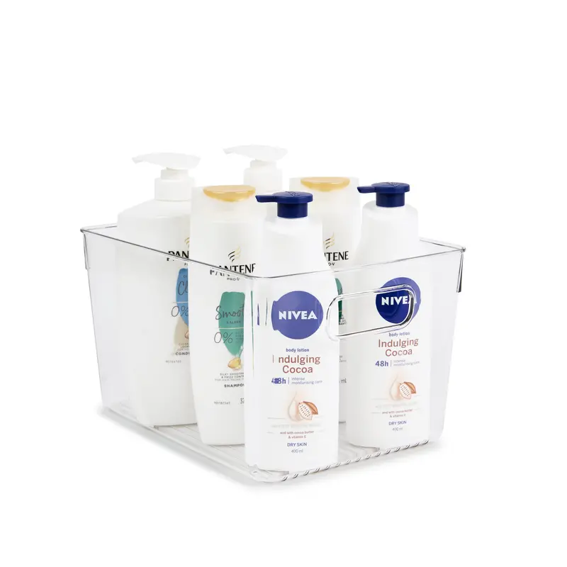 Clear Large Bathroom Storage Tub 1