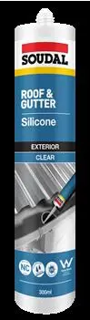 Clear Silicone Sealant – 300Ml Roof & Gutter Repair Adhesive – Soudal 1
