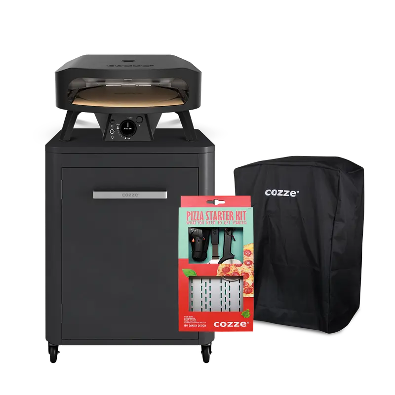 Compact 13-Inch Rotating Pizza Oven Bundle – Table, Cover & Starter Kit Included 1