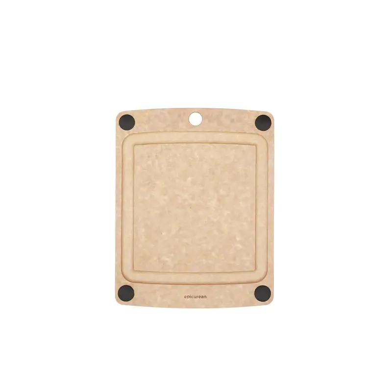 Compact All-In-One Cutting Board – 11.5" × 9" Natural Wood Surface 1