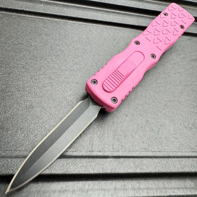 Compact Pink Otf (Out-The-Front) Mini Knife For Everyday Carry 1