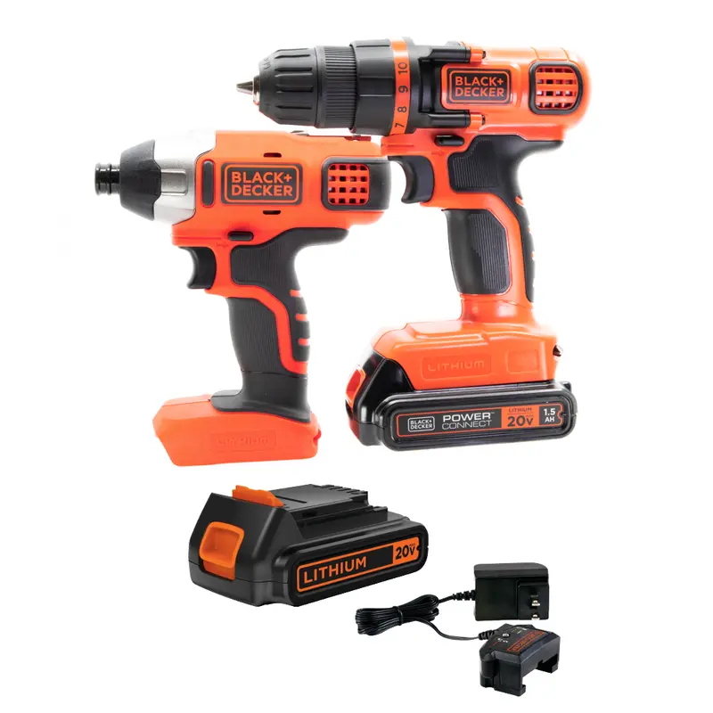 Cordless Drill & Impact Driver Kit With Extra Battery And Charger 1