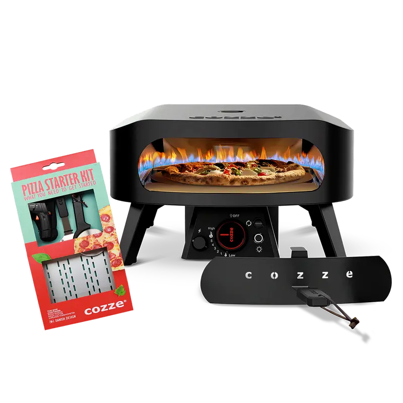 Cozze Starter Bundle: Rotating Pizza Oven With Essential Accessories 1