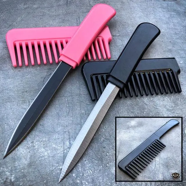 Dapper Defender Concealed Brush-Comb Self-Defense Knife 1