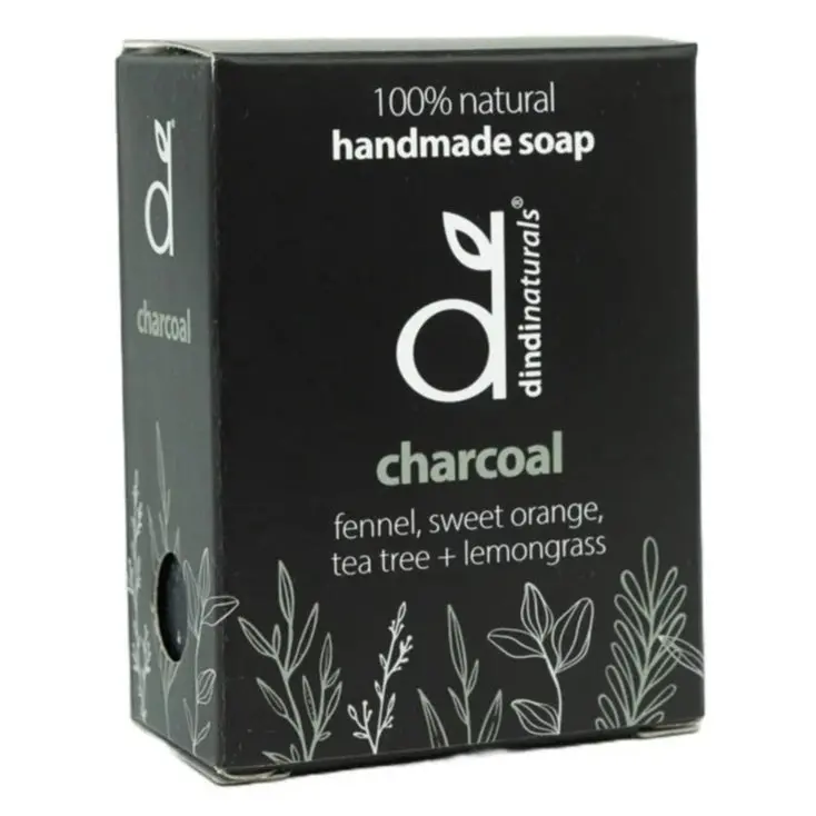 Dindi Naturals Charcoal Facial & Body Soap Bar – 110G Boxed 1