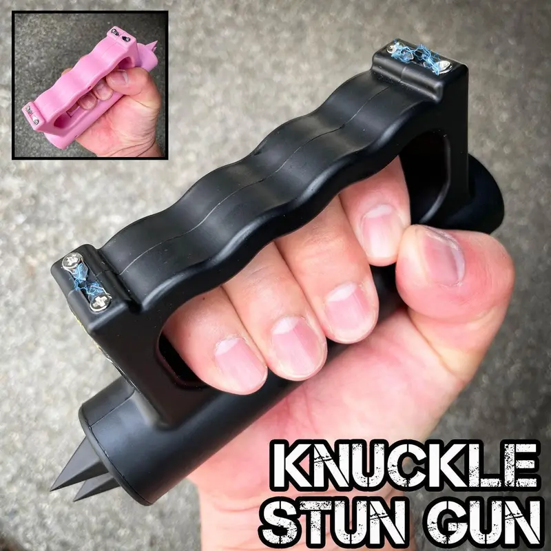 Dual-Function Knuckle Stun Gun With 23-Million-Volt Output And Integrated Led Light 1