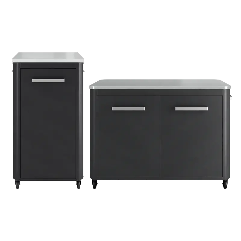 Dual Modern Grill Table Set: Large + Tall Configurations 1