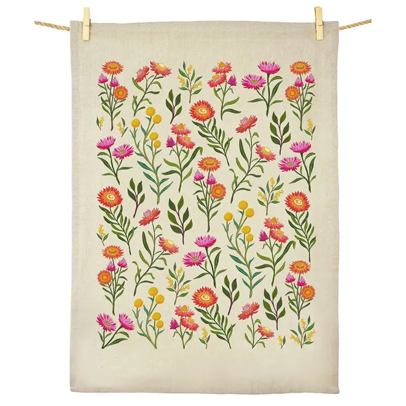 Earth Greetings Everlasting Love Organic Cotton Printed Tea Towel 1
