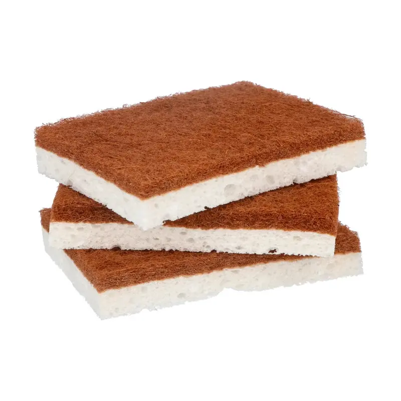 Eco-Friendly Cellulose & Coconut Scrubbing Sponge Combo – 3-Piece Green Essentials Kit 1