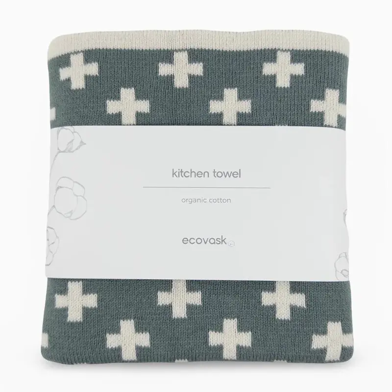 Ecovask Organic Cotton Kitchen Towel – Single Sustainable Linen Cloth 4
